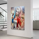 HARLEY QUINN Dc Comic Suicide Squad Canvas ART, Ready to Hang Home Décor Canvas Print Wall Art Gift for Harley Quinn Lovers