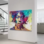 Jimmy Hendrix Color Canvas Wall Art