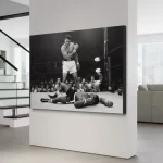 MOHAMMAD ALI vs Sonny Liston Canvas Wall ART, American Professional Boxer and Activist Muhammad Ali Sports Boxing Print Art