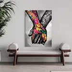 Hands Banksy Canvas Graffiti Wall ART